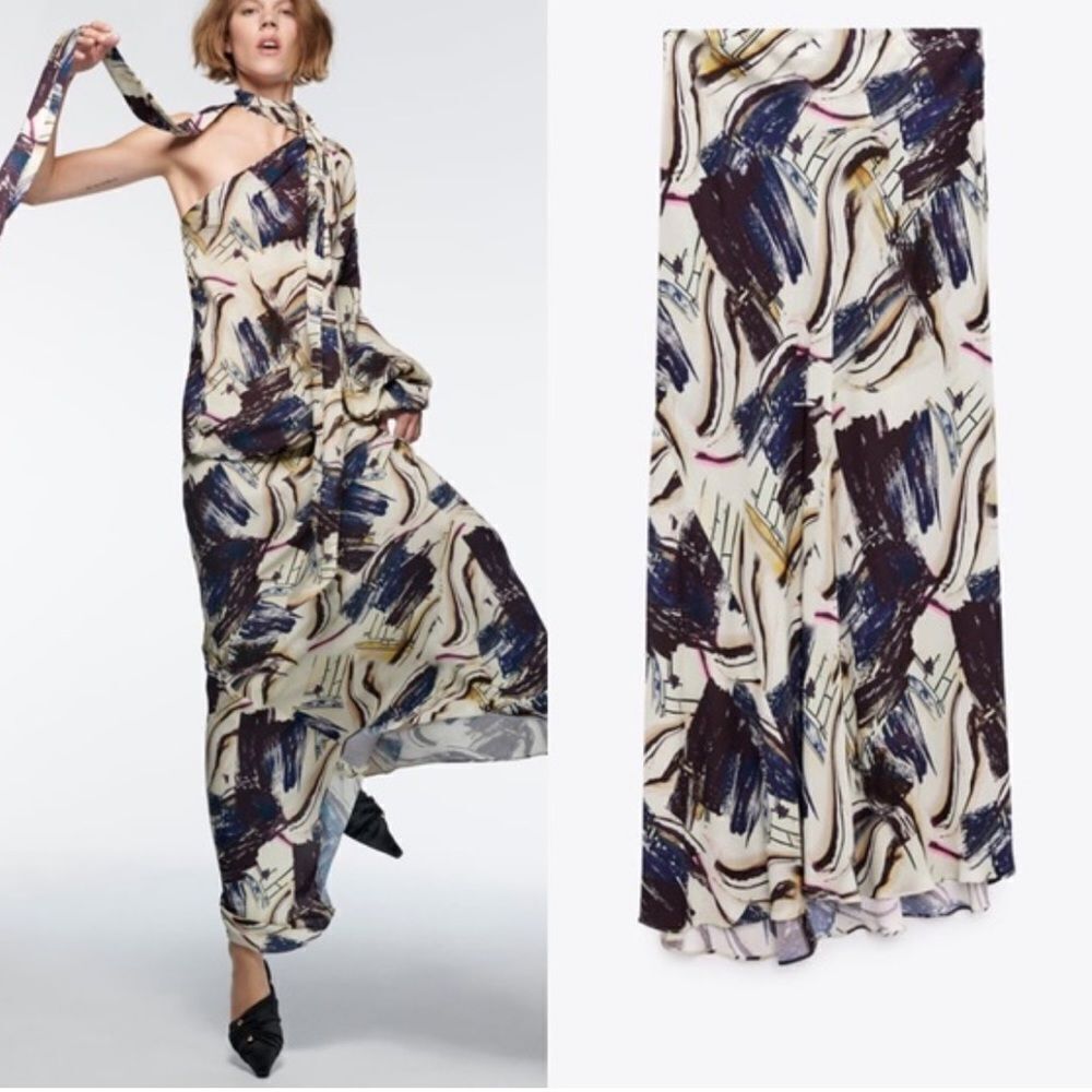 Zara Skirts | Zara Limited Edition Long Printed Skirt
